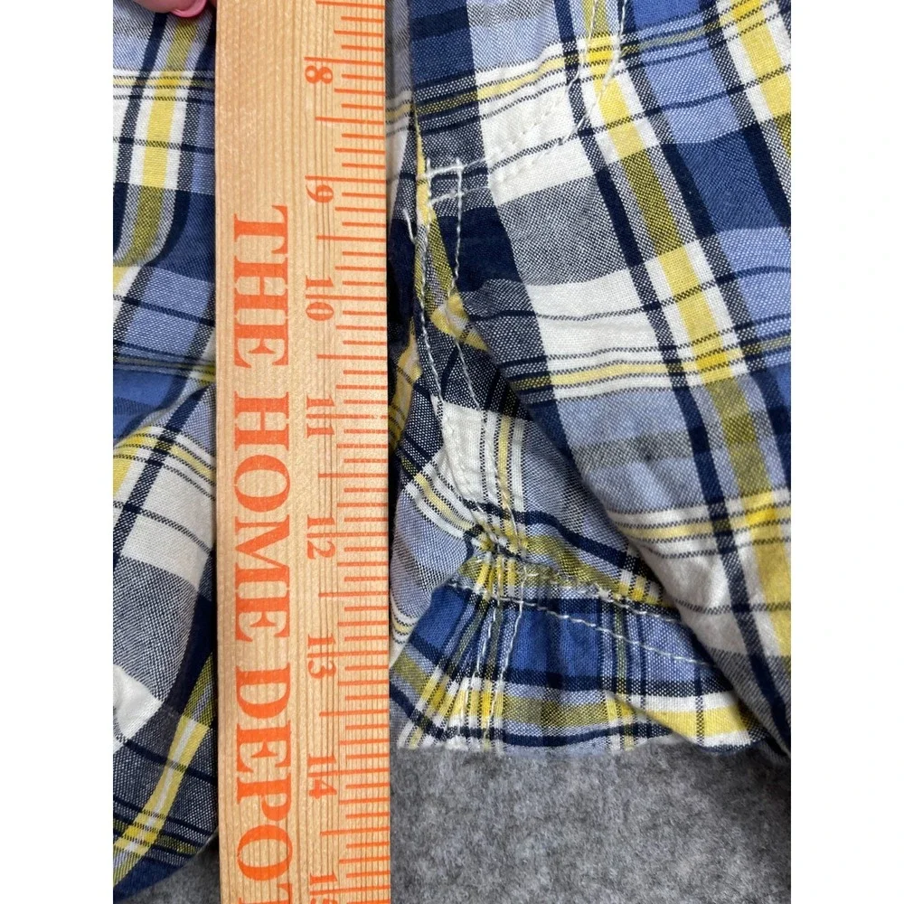 VTG Polo Jeans Company Ralph Lauren‎ Blue Plaid Cargo Shorts 40x11